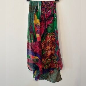Desigual Colorful Floral Scarf